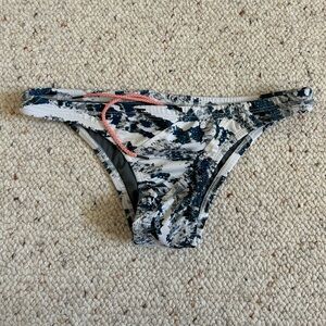 Blue and White Bikini Bottom